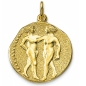 Preview: Anhänger Sternzeichen Zwilling Relief rund 18mm 8Kt 333 GOLD