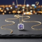 Preview: Anhänger Tansanit Brillant 0,109ct mit Ankerkette 46cm 585 GOLD