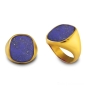 Preview: Siegelring antike Platte Lapis Lazuli 19x17mm 750 Gold