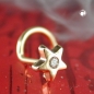 Preview: Nasenstecker 4mm Stern mit Zirkonia weiß 14Kt GOLD