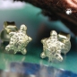 Preview: Ohrstecker Ohrring 7x5,5mm Schildkröte glänzend diamantiert 9Kt GOLD
