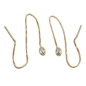 Preview: Durchzieher Ohrring Ohrhänger 93x3mm Venezianerkette mit Zirkonia 9Kt GOLD