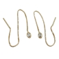 Preview: Durchzieher Ohrring Ohrhänger 93x3mm Venezianerkette mit Zirkonia 9Kt GOLD