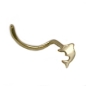 Preview: Nasenstecker 2,5mm Spirale mit kleinem Delfin 14Kt GOLD