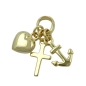 Preview: Anhänger 15mm Glaube-Liebe-Hoffnung glänzend 9Kt GOLD