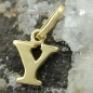 Preview: Anhänger 8x6mm Buchstabe Y glänzend 9Kt GOLD