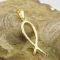 Preview: Anhänger 20x7mm religiöses Symbol Jesus-Fisch glänzend 9Kt GOLD
