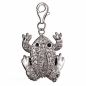 Preview: Anhänger Charm 925 Silber mit Zirkonia Frosch