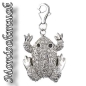 Preview: Anhänger Charm 925 Silber mit Zirkonia Frosch