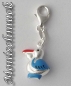 Preview: Anhänger Charm 925 Silber Vogel blau rot
