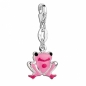 Preview: Einhänger Charm 925 Silber Frosch pink