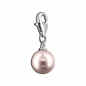 Preview: Silbereinhänger Charm Muschelkernperle pink 10mm