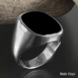 Preview: Siegelring antike Platte Onyx 19x17mm 925 Silber