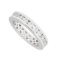 Preview: Ring Memoire 4mm Zirkonia 925 Silber Gr. 62