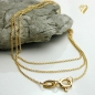 Preview: Kette Collier 0,7mm dünne Ankerkette 14Kt 585 GOLD 45cm