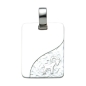 Preview: Anhänger Gravurplatte 13x18mm Widder 925 Silber