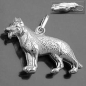 Preview: Anhänger 14x20mm Schäferhund glänzend Silber 925