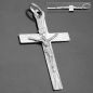 Preview: Anhänger 34x21mm Kreuz mit Jesus glänzend Silber 925