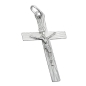 Preview: Anhänger 34x21mm Kreuz mit Jesus glänzend Silber 925