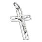 Preview: Anhänger 37x23mm Kreuz mit Jesus glänzend Silber 925