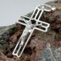 Preview: Anhänger 37x23mm Kreuz mit Jesus glänzend Silber 925