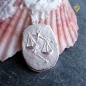 Preview: Anhänger Sternzeichen Waage Relief 18x23mm Silber 925