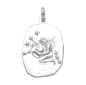 Preview: Anhänger Sternzeichen Wassermann Relief 18x23mm Silber 925
