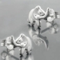 Preview: Stecker 6x9mm Elefant glänzend Silber 925