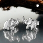Preview: Stecker 6x9mm Elefant glänzend Silber 925