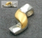 Preview: Anhänger bicolor gold matt 925 Silber