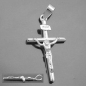 Preview: Anhänger 23x13mm Kreuz mit Jesus glänzend Silber 925