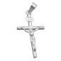 Preview: Anhänger 23x13mm Kreuz mit Jesus glänzend Silber 925