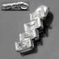 Preview: Anhänger 21x7mm 4x Zirkonia schräg glänzend Silber 925