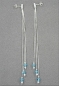 Preview: Ohrstecker 3 Kettchen mit Stein aqua 925 Silber
