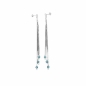 Preview: Ohrstecker 3 Kettchen mit Stein aqua 925 Silber