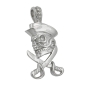 Preview: Anhänger Totenkopf Piratenhut 925 Silber