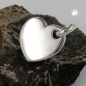 Preview: Anhänger 21x20mm Gravurplatte Herz glatt glänzend Silber 925