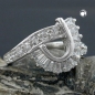 Preview: Ring 14mm mit vielen Zirkonias glänzend rhodiniert Silber 925 Ringgröße 54