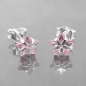Preview: Ohrstecker Ohrring 6mm Stern Zirkonia rosa Silber 925