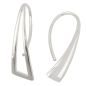 Preview: Durchzieher Ohrring Ohrhaken 30x8mm Dreieck Silber 925