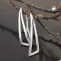 Preview: Durchzieher Ohrring Ohrhaken 30x8mm Dreieck Silber 925