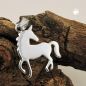 Preview: Anhänger 16x14mm Einhorn flach glänzend Silber 925