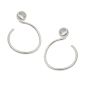Preview: Ohrstecker Ohrring 15mm Ohrspirale mit Zirkonia Silber 925