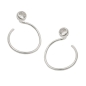 Preview: Ohrstecker Ohrring 15mm Ohrspirale mit Zirkonia Silber 925