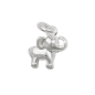 Preview: Anhänger 8x9mm kleiner Elefant vollplastisch glänzend Silber 925