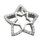 Preview: Anhänger 17mm Stern mit Zirkonias glänzend rhodiniert Silber 925