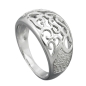 Preview: Ring 10mm mit Zirkonias glänzend rhodiniert Silber 925 Ringgröße 56