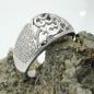Preview: Ring 10mm mit Zirkonias glänzend rhodiniert Silber 925 Ringgröße 56