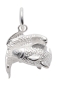 Preview: Anhänger Sternzeichen Fisch plastisch 20x17mm Silber 925