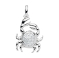 Preview: Anhänger 18x20mm Sternzeichen Krebs 925 Silber Zirkonia